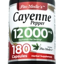 FITO MEDIC'S Lab | Cayenne Pepper Capsules Organic | Cayenne Pepper Extract | 600 mg 20: 1 per 3-Capsule Serving | 180 kapslit