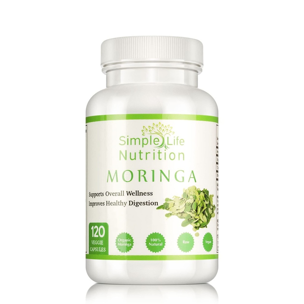 Orgaaniline Moringa Pulber Kapslid - Vegan Non GMO Oleifera Leaf Extract