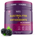 Keto Vitaalid Antioksüdandid Elektrolüüdid Pulber - Segu Keto Elektrolüüdid Kaaliumi, Magneesiumi, Naatriumi Ja Kaltsiumiga - Ei Suhkru Elektrolüütide Joogi Segu Ja Hüdraat Pulber, 60 Servingut, BlackBerry