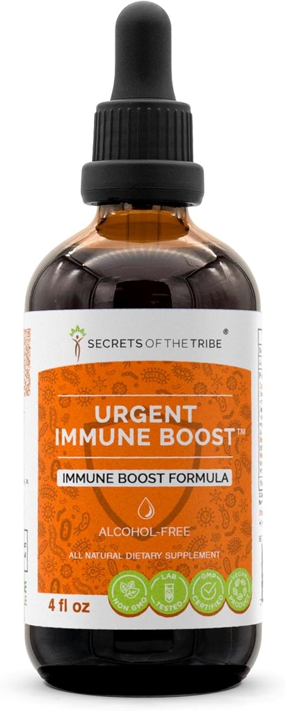 Kiireloomuline Immune Boost Alkoholivaba ekstrakt, tinktuur, Glycerite vanem, Echinacea, Honeysuckle, Ingver, Mädarõigas, OSHA, Andrographis, Küüslauk, Wild Indigo. Immuunvõimendi valem (4 FL OZ)