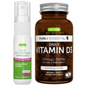 Igapäevane D3-vitamiin + Super B12-kompleks 5000mcg taimetoitlane komplekt, 365 2000iu D3-vitamiini tabletid + kõrge tugevus B12 kirsi maitse Sublingvaalne pihustus, Igennus