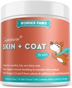 Wonder Paws Naha ja Coat Supplement koertele Lõheõli, Omega 3 & 6, EPA & DHA, Soodustab Tervislikku Naha Ja Coat, Sügelev Relief, Liigese Ja Üldine Tervis, Maitsev Maitse, 70 Naha Ja Karvkate Pehmed Närid