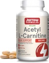 Jarrow valemid Atsetüül L-karnitiin Kapslid - 500 mg - 60 loend - Aju tervise ja rasvhapete Ainevahetus - Taimsed kapslid - Mitte- GMO - Gluteenivaba