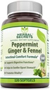 Taimsed saladused Piparmündi ingver & Fenneli 120 Softgels (Non-GMO) - Toetab seedefunktsioone * - Edendab elujõulisust * - Aitab Sooth Upset Magu *