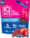IQMIX hüdraat elektrolüütide pulber - 4-in-1 hüdratsiooni, vaimse selguse, meeleolu ja taastumise valem - suhkruvaba joogi segu, Keto, Magneesium L-Threonate, Lõvi Mane - 40 krahv mustika granaatõuna