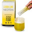 NEOTEIN: elektrolüütide pulbripaketid, valgupulber 10 g valgu ja kollageeniga | Hüdratsioonipaketid - nullsuhkur, NO täiteained, NO süsivesikuid | Sidrunlubja | 45 kalorit | Keto & Paleo | 15-tolline pakend