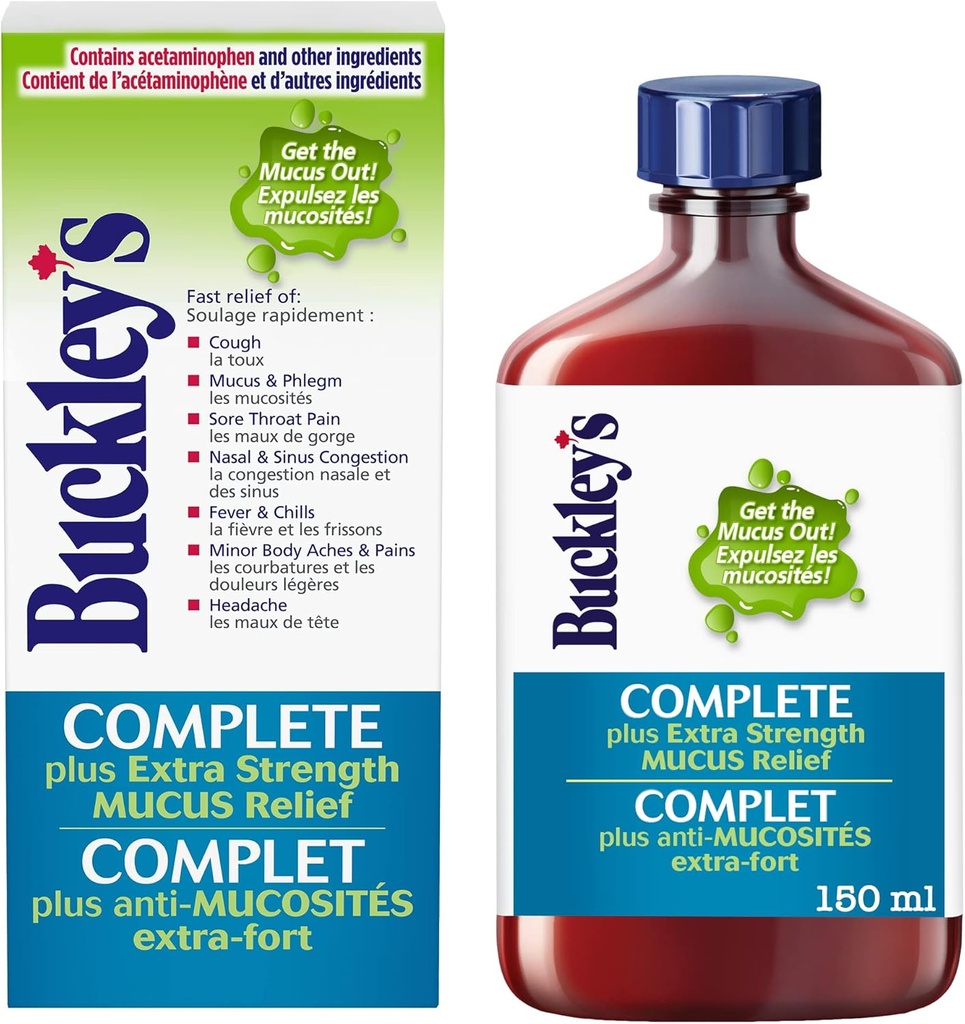 Buckley täielik "MUCUS RELIEF" siirup ekstra tugevus COUGH - 150 ml