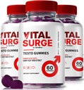 (3 Pack) Vital Surge Testo Gummies - Premium VitalSurge Gummies meestele, kellel on puhtad koostisosad kütuse juhtimiseks, usalduseks ja igapäevaseks jõudluseks, kergesti maitsvaks eluks vajalikuks Surge ME Gomitas (180 Gummies)