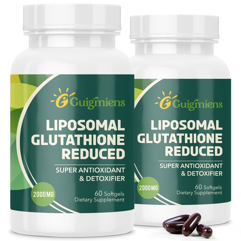 oumebiu Liposomal Glutatioon 2000 MG, 10x parem imendumine, Glutatiooni lisand hüaluroonhappega + kollageenpeptiid + resveratrool, võimas antioksüdant, tervise vananemine, immuuntervis, 120 loend