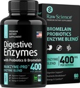 Seedetrakti ensüümid probiootikumidega naistele ja meestele Seedetrakti tervis - Bloating Relief, soolestiku tervise täiendused: Bromelain, Papaya Enzyme, Acidophilus Probiootikum, Laktaasi ensüümid seedimiseks - 60 pilli