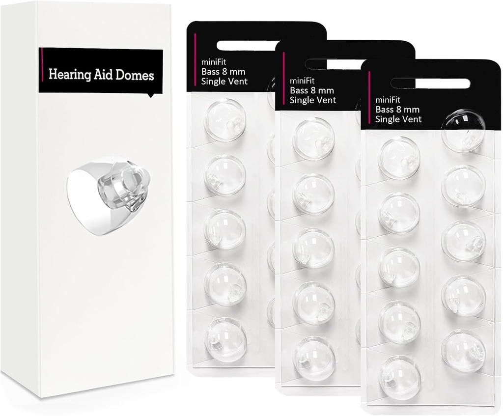 Ühe Vent 8mm-Hearing Aid Domes for Oticon Minifit, Oticon Kuulmisabi tarvikud, Asendusosad Aksessuaarid Universaalsed Oticon Domes for Kuulmisabivahendite Puhastuskomplektid (30 Tk)