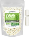 XPRS Nutra suurus 0 Tühjad kapslid - 100 loend Tühjad vegankapslid - taimetoitlased pillid - DIY köögiviljakapsli täitmine - Veggie pillid do-It-Yourself toidulisandite jaoks (valge)