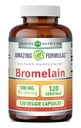 Amazing Formulas Bromelain Supplement | 500 Mg per Serving | Veggie kapslid | Non-GMO | Gluteenivaba | Made in USA | Ideaalne taimetoitlastele (1 Pack | 120 Count)