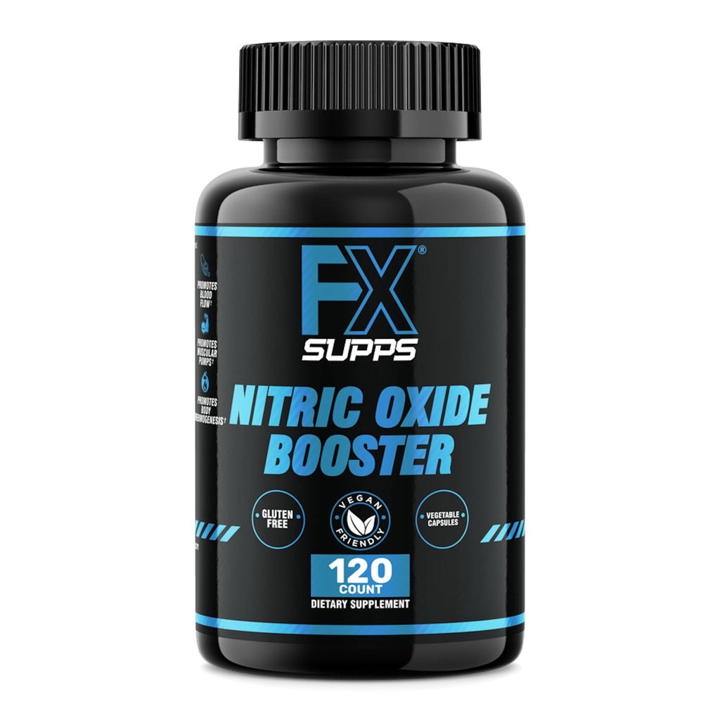 FX SUPPS lämmastikoksiidi tugi | Pre-Workout täiendus meestele ja naistele - 120 kapslit - koos arginiiniga vastupidavuse, treeningu jõudluse ja ringluse toetamiseks