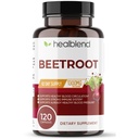 Healbend Orgaaniline suhkrupeedi juurkapslid 1300mg - Lämmastikoksiidi Booster Beetid Toetavad Tervislikku vererõhku, Südame Tervist, Ringlus Superfood - 120 Count