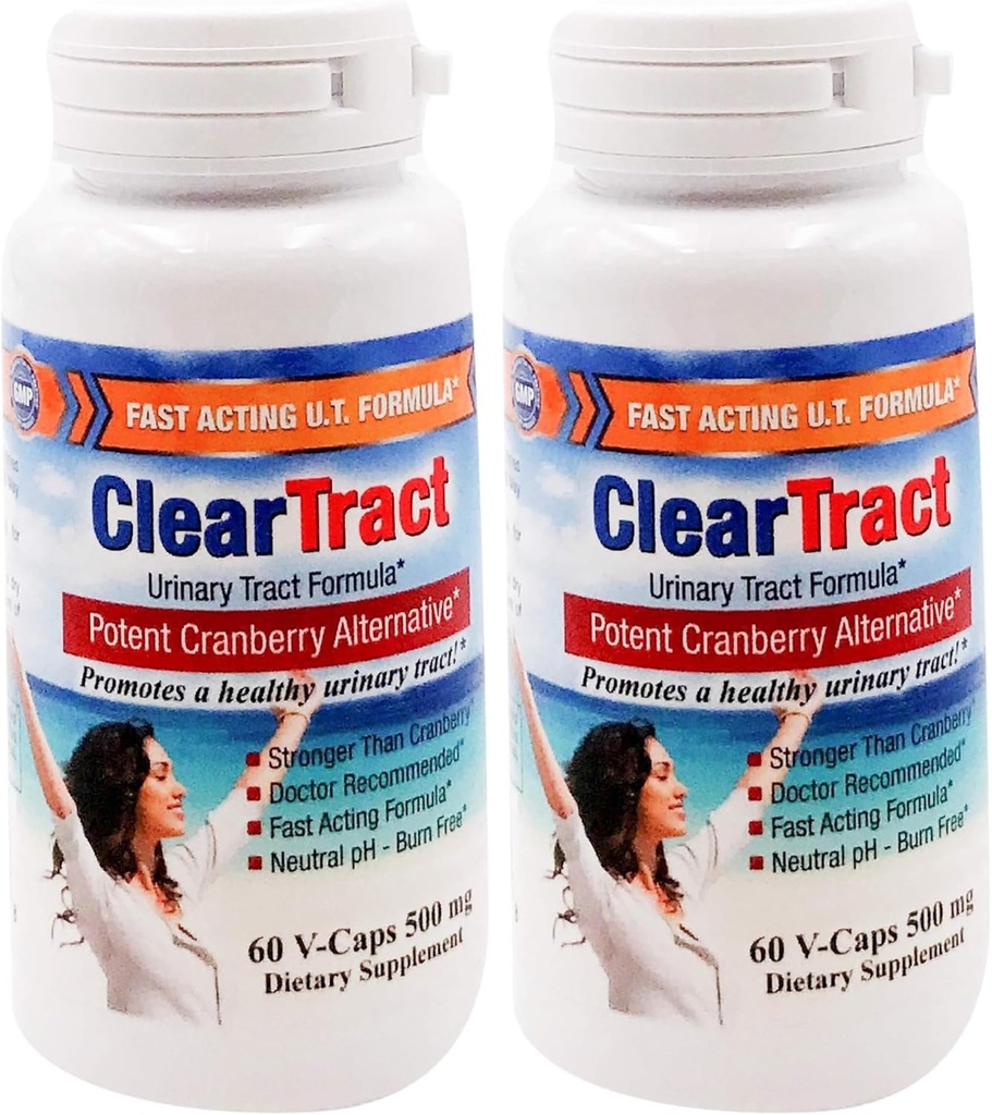 Cleartract D-Mannose Formula kapslid, 500 Mg, 60 loend (pakk 2)