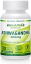 Ashwagandha 500mg – stressi leevendamine, meeleolu tasakaal ja lõõgastus musta pipariga, 120 vegankapslit