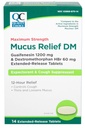 Kvaliteedivalik Maksimaalne lima tugevus DM, köha supressant ja ootaja, 12-tunnine leevendus, Guaifenesiin 1200 mg ja Dextrometorphan HBr 60 mg laiendatud vabastavad tabletid, 14 loend