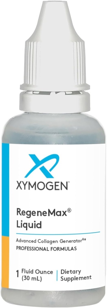 XYMOGEN RegeneMax Liquid - Advanced Collagen Generator - Koliin-stabiliseeritud ortosiilhape - toetab tervislikku luu mineraalide tihedust, vähendab kortse, tugevdab juuksed + küüned (1 fl oz)