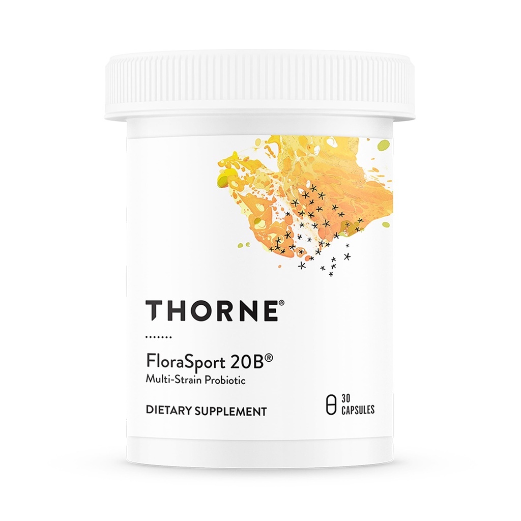 THORNE - FloraSport 20B - probiootiline täiendus - edendab seedetrakti tuge, soolestiku tervist, immuunfunktsiooni ja juhuslikku kõhulahtisust või kõhukinnisuse leevendamist * - NSF sertifitseeritud spordi jaoks - 30 serveerimist