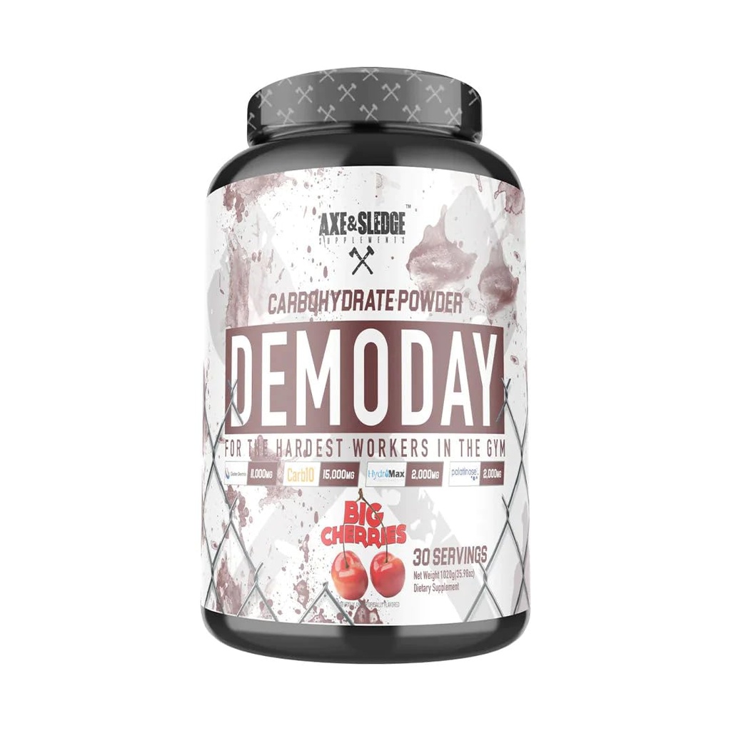 Kirves & Sledge Supplements Demo Day Intra-Workout Süsivesikud Pulber klastri Dextrin, Carb10, Hydromax, & Palatinose, suurendab jõudlust ja pumbad, 30 Servings (Big Cherries)