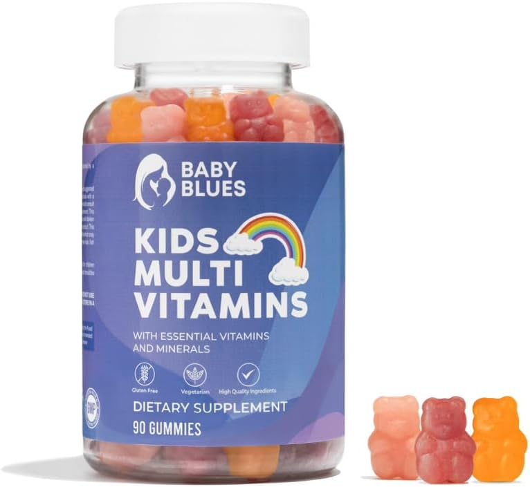 Baby Blues Complete Kids Multivitamiinikummid - Laste igapäevase tervise olulised vitamiinid - Maitsev laste multivitamiini kummikarud