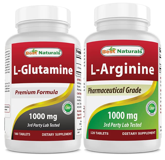 Parim looduslik L- glutamiin 1000 mg ja L-arginiin 1000 mg