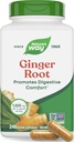 Nature's Way ingveri juurkapslid 550 mg kapsli kohta, seedetrakti mugavus * vähendab liikumisega seotud iiveldust *, 1100 mg 2 kapsli kohta, mitte-GMO projekt kontrollitud, vegan, 240 loend (pakendamine võib varieeruda)