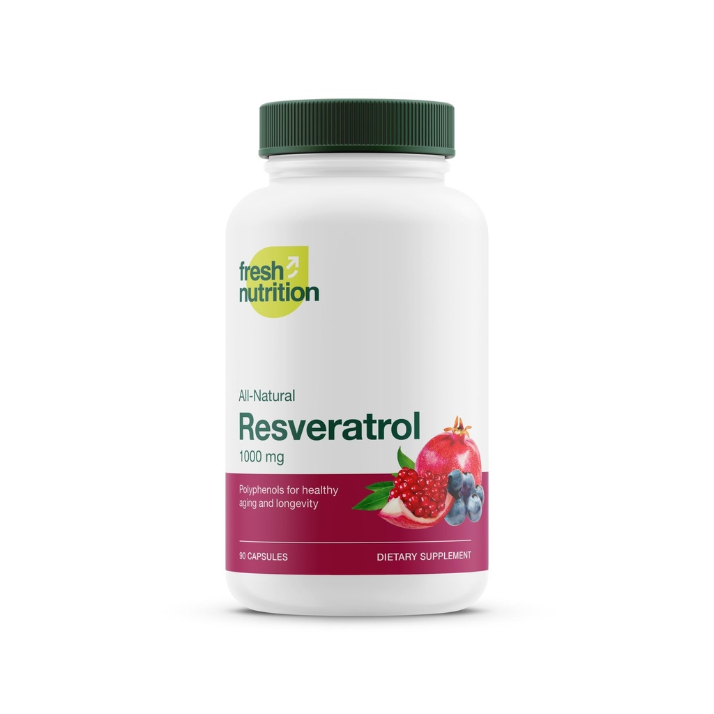 Resveratrooli lisand - Trans-resveratrooli ekstra tugevus 750mg - looduslikud, puhtad ja tugevad polüfenoolid Täiendus - Vegan, Non GMO, Gluteenivaba - 90 kapslit