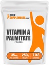 BulkSupplements.com A-vitamiin Palmitaadi pulber - retinoolpalmitaadina, A-vitamiini lisand immuunsuse ja silmade toetamiseks - gluteenivaba, 35 mg serveerimise kohta, 250 g (8,8 oz) (pakk 1)
