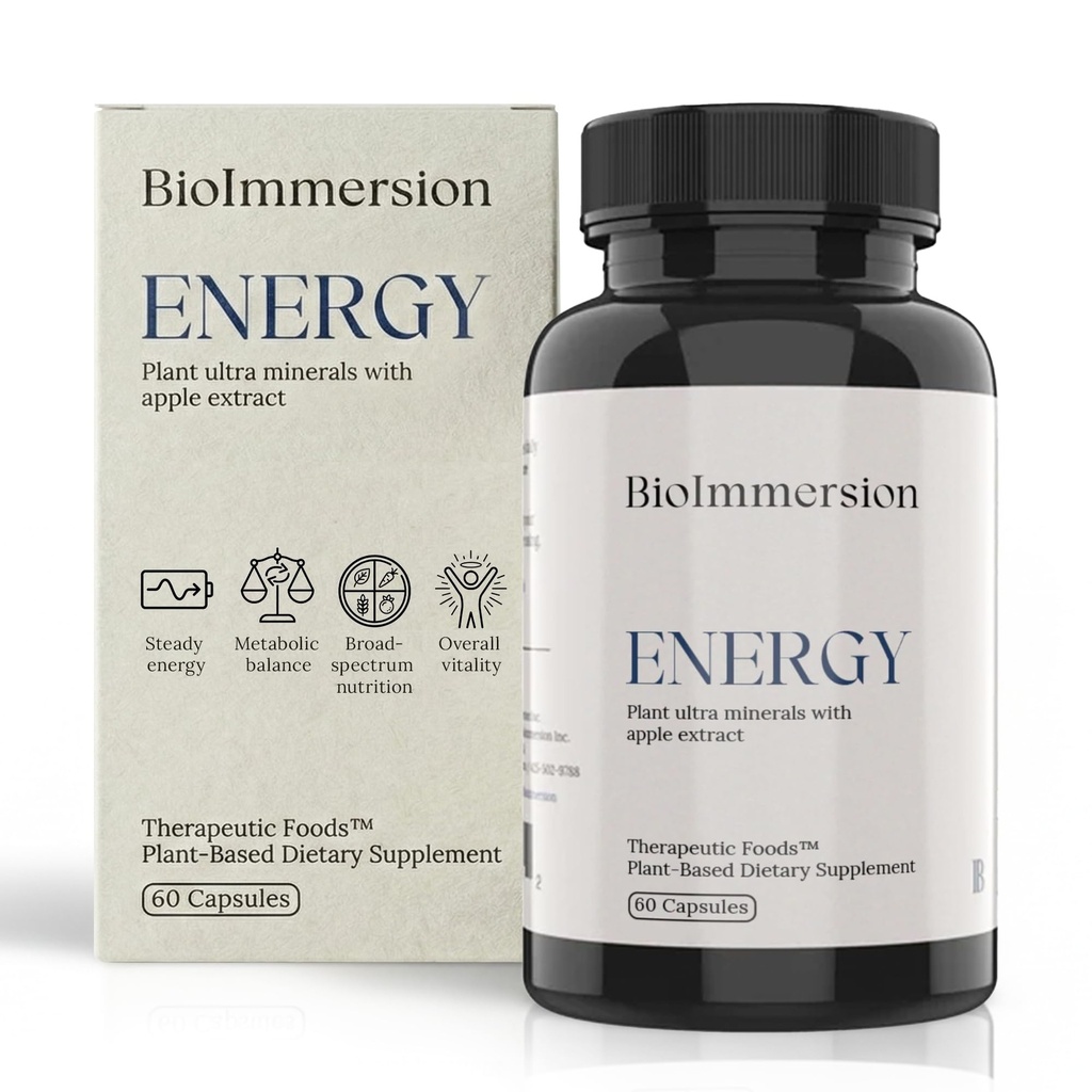 Vitality Extract, Energy Supplement 60 Caps. 72 Trace Minerals of Ancient Mesosoic Plants w / Apple Extract | Polyphenol-Rich Supplement to Energize Vitality, Endurance Booster & Metabolism Activator