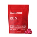 Inimese D3-vitamiini närimiskummid - kõrge tugevusega D 5000iu (125mcg) aitab toetada tervislikku meeleolu, immuunsust, hingamisteede tervist ja luude tervist, segatud marjamaitset, 30-kohalist