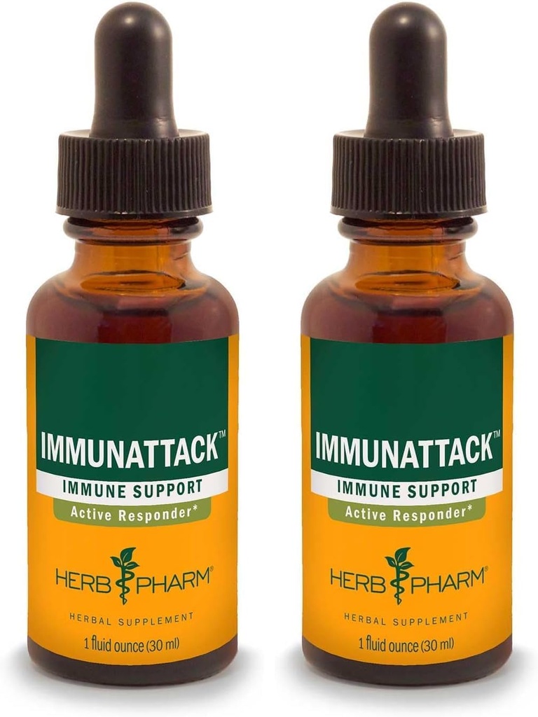 Herb Pharm Immunattack Vedel taimne valem immuunsüsteemi toetamiseks - 1 üks kord (FIMAT01) (pakk 2)