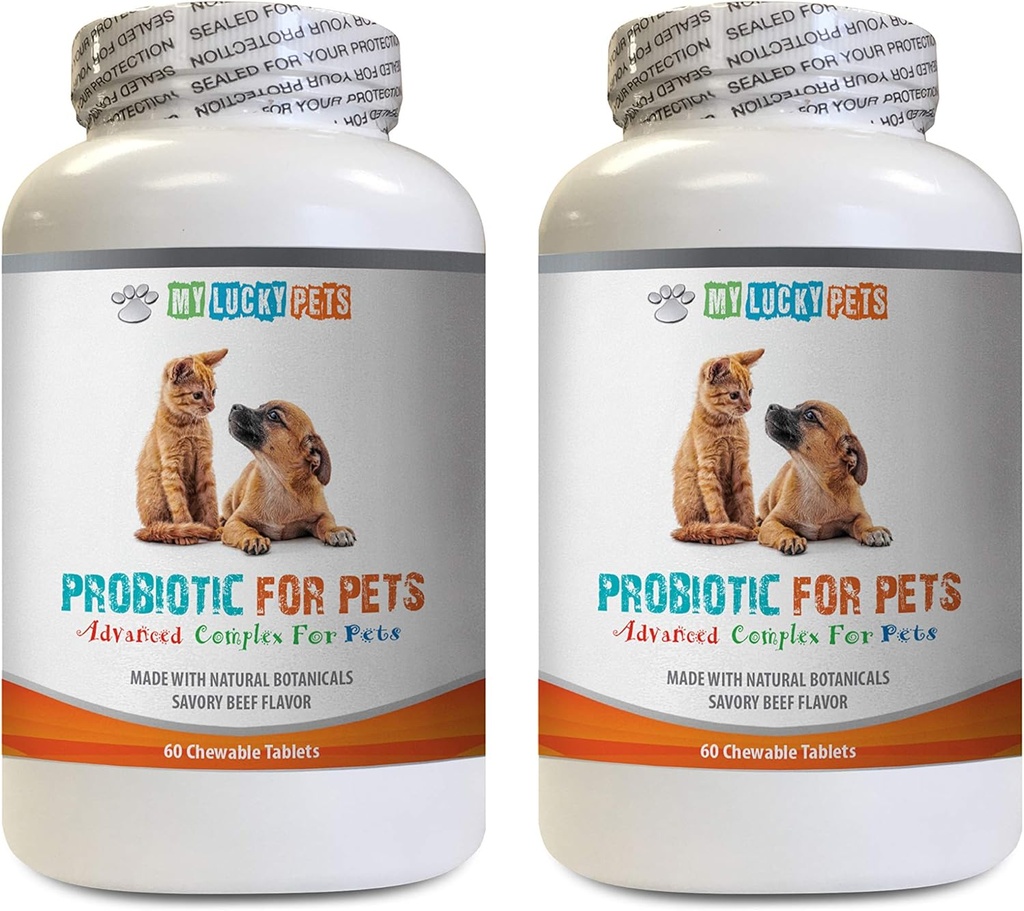 koerte probiootilised seedeensüümid - PET PROBIOTIC - DOGS JA CATS - DIGESTIVE BOOST - BAD BREATH JA STOP DIARRHEA - lactobacillus salivarius probiootikum - 2 pudelit (120 ravimit)