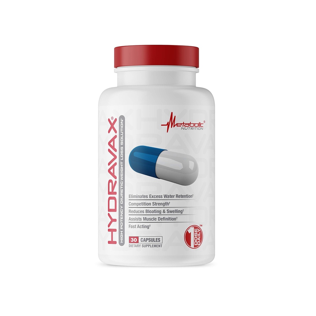 Metaboolne toitumine, Hydravax - Premium Diuretic Water pillid, looduslikud ja ohutud, kõrvaldab vee säilitamise, Dandelion, magneesium, roheline tee ekstrakt, Cranberry Powder, 30 kapslit, 1 annus päevas