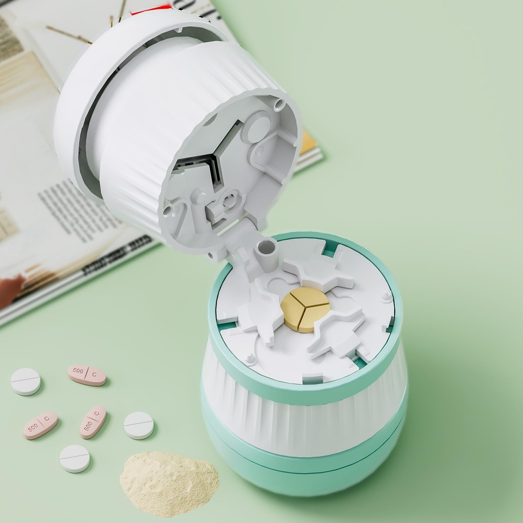 Pill Cutter - Pill Splitter roostevabast terasest tera lõikamiseks väikesed pillid või suured pillid ühe kolmandiku, pillide lõikamine 1/3, sobib lõikamine vitamiine, tablette (1-3 rohelist)