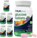 TRUEplus® Glükoosi tabletid, sorteeritud maitse (Viin, Vaarika, Apelsin) - 50ct pudel - 6 Pack