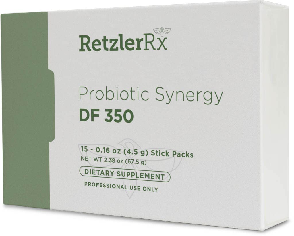 Probiootiline sünergia DF 350 ® Dr. RetzlerRxTM - 350 miljardit CFU - piimavaba, kõrge potents 350 CFU 18-tüve probiootiline lisand - toetab immuunsust + soolestiku tervist (15 ühekordset serveerivat pulka pakendit)