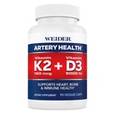 Weider Artery Health Supplement, vitamiin K2 (180mcg) ja vitamiin D3 (5000iu), 90 Veggie kapslid