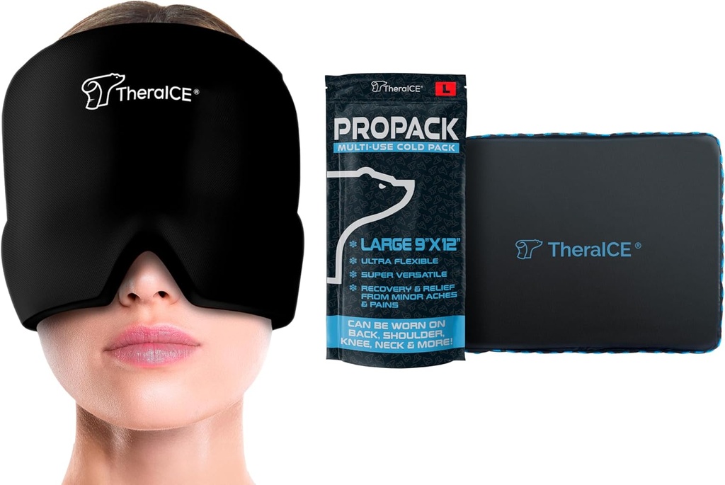 TheraICE Peavalu & Migreen Relief Hat & TheraICE PROpack Jääpakett