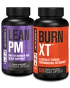Jacked Factory Lean PM Night Time Fat Burner, Sleep Aid Supplement, & Appetite Suppressant (60 kapslit) & Burn-XT kliiniliselt uuritud rasvapõletaja & kaalulangus täiendada (120 kapslit)