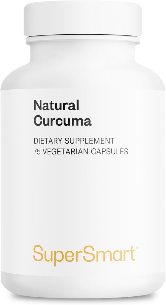 Supersmart - looduslik kurkum 2500mg päevas (suure tugevusega) - Curcuma Longa ekstrakti lisand - Tumeeriline kurkumiin 95% kurkuminoidid | Mitte-GMO & Gluteenivaba - 75 taimset kapslit