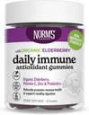 Norm's Farms Organic Elderberry Gummies - Daily Immune Support täiskasvanutele ja lastele tsink, DE111 probiootikum, C-vitamiin - valmistatud USAs, 3. partei testitud - Vegan, Gluteenivaba, Kosher, Non-GMO, 60 Gummies
