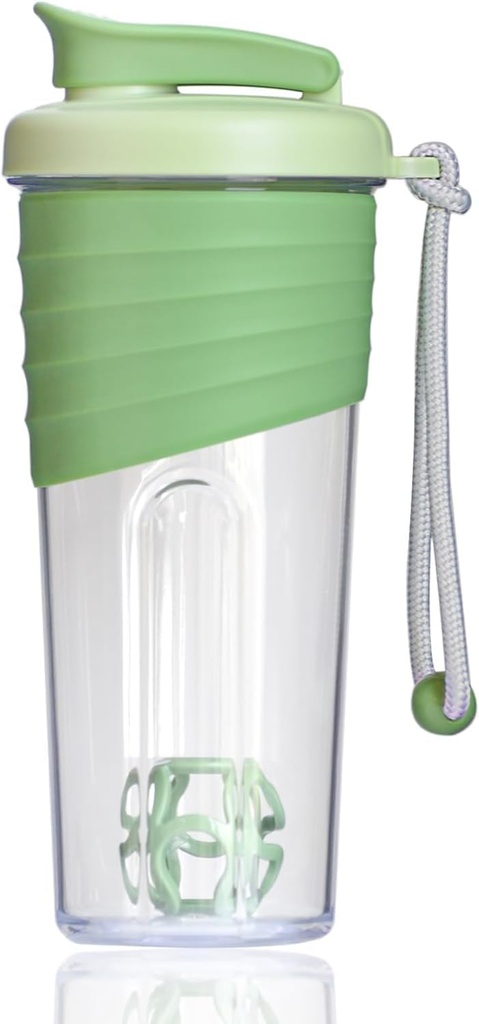Shaker Bottle for Protein Mixs, 24 oz, Valgu Shaker pudelid Whisk Ball, Mixer Pudel, Valgupudel, Portable Pre Workout Vadakuvalgu Joogi Shaker Cup, Forest Green