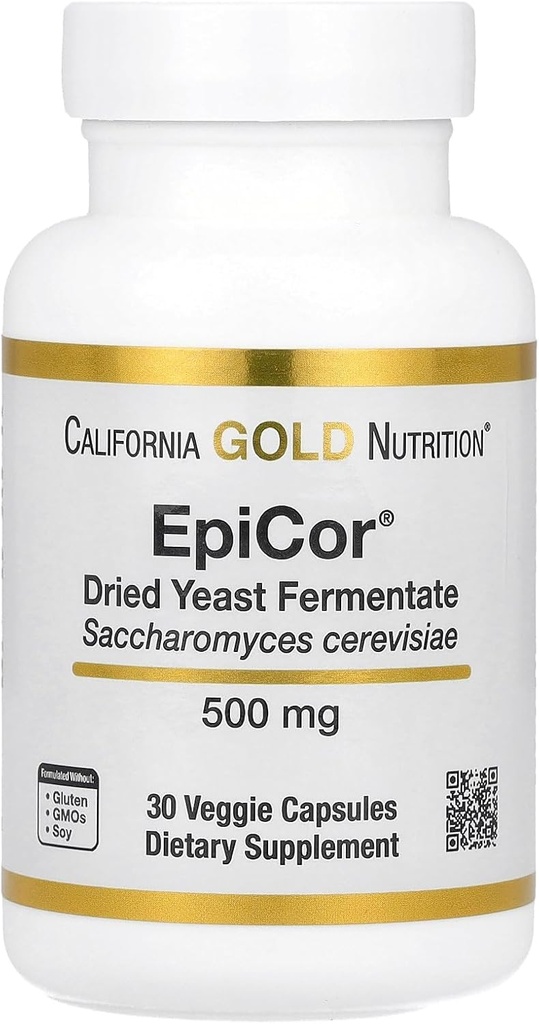 California Gold Nutrition EpiCor®, kuivatatud pärmi Fermentaat, 500 mg, 30 Veggie kapslit