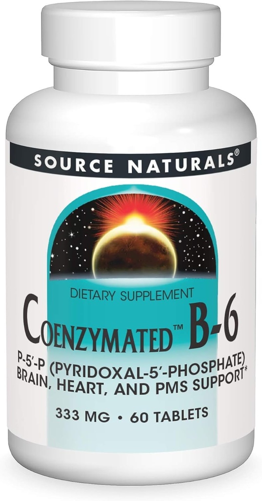 Allikas Naturals Coenzymated B-6, soodustab tervislikku närvisüsteemi *, 333mg - 60 tabletti