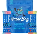 Waterboy Weekend Recovery Sample Pack | 3200mg Elektrolüütide Pulber Pakendid | Ingver + L-Theanine + Vitamiinid | Ei Suhkur, Kõik Looduslik, Gluteenivaba | 12 Joogipulga Segud (proovi pakend)