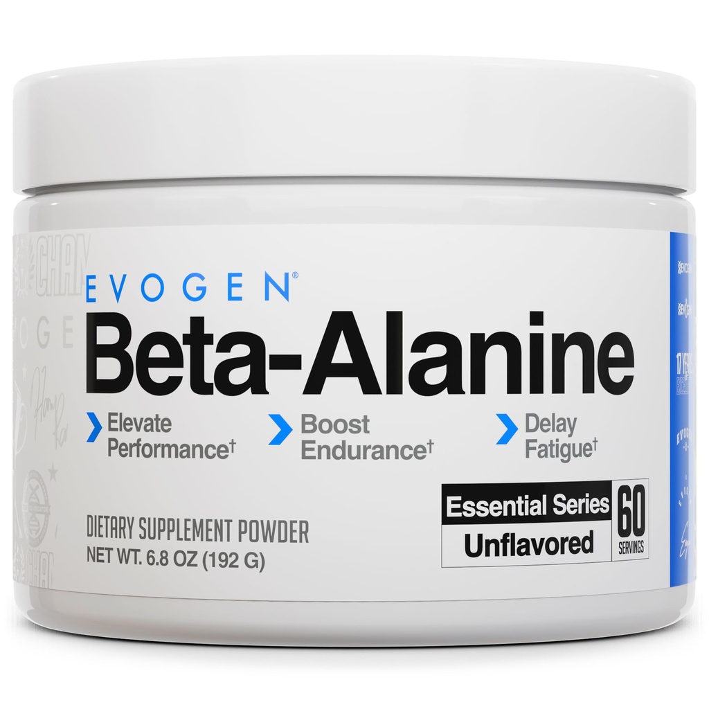 Evogen Beta-Alanine - Performance Enhancer | Boost Kestvus, Viivitus Väsimus | Maitsestamata | 60 Servings