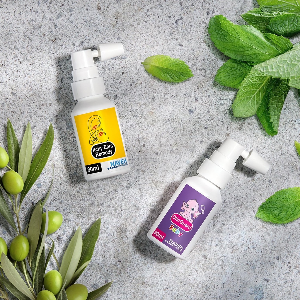 NAVEH PHARMA Kõrvade sügelemine Kõrvade puhastamine ja sügelusreljeef (1 fl oz) + NAVEH PHARMA Otic gaurd Baby (1 fl oz)