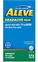 Aleve Peavalu Valu Reliever & Palaviku Vähendaja tabletid, Naproxen Naatrium, peavalu, valuvaigistid täiskasvanutele, Peavalu Valu leevendavad tabletid, 175 Count